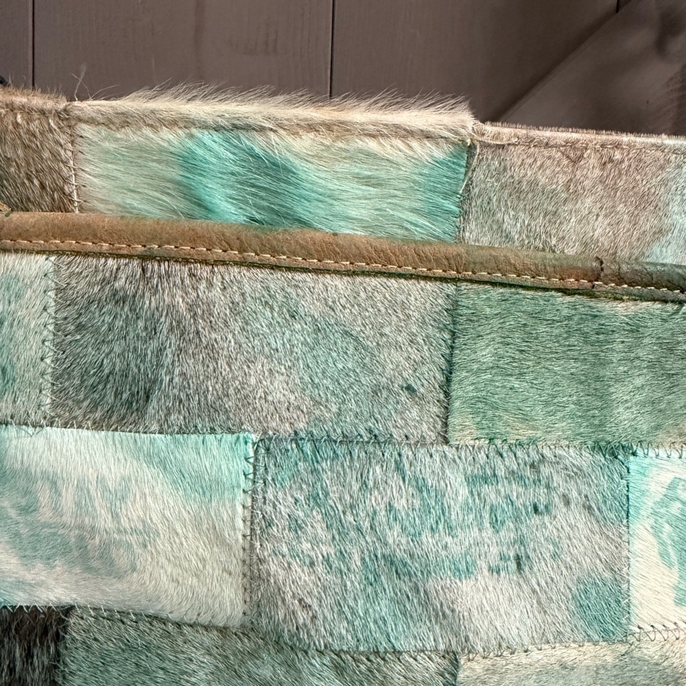 Myra Bag Patchwork Hide Crossbody Mint/Brown West… - image 2